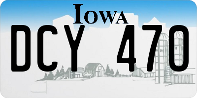 IA license plate DCY470