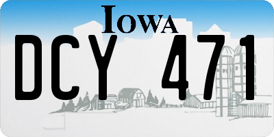 IA license plate DCY471