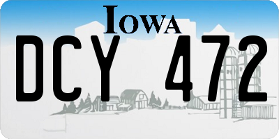 IA license plate DCY472