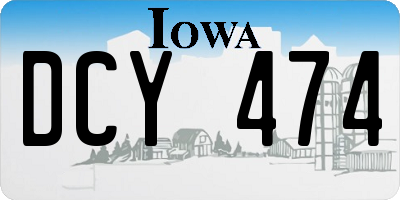 IA license plate DCY474
