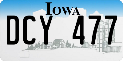 IA license plate DCY477