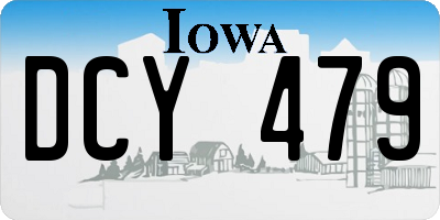IA license plate DCY479