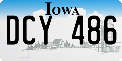IA license plate DCY486