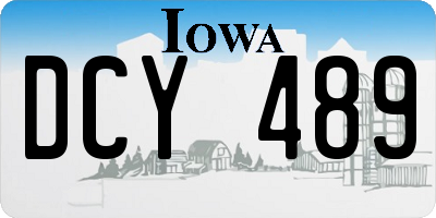 IA license plate DCY489