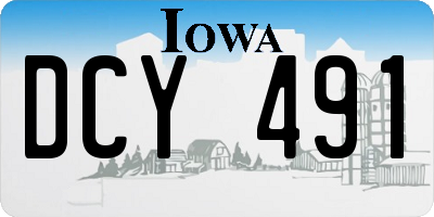 IA license plate DCY491