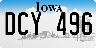 IA license plate DCY496