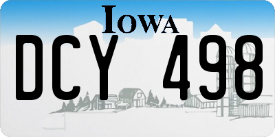 IA license plate DCY498