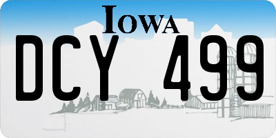 IA license plate DCY499