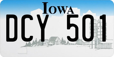 IA license plate DCY501