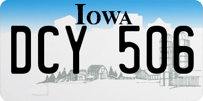 IA license plate DCY506
