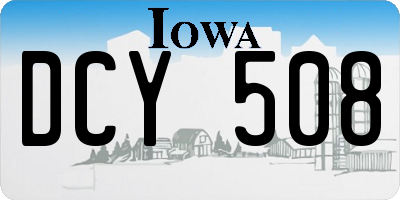 IA license plate DCY508