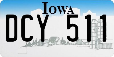 IA license plate DCY511