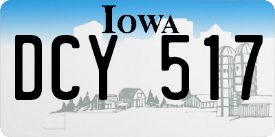 IA license plate DCY517