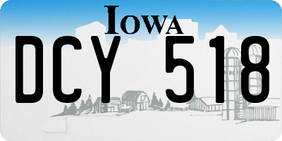 IA license plate DCY518