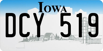 IA license plate DCY519