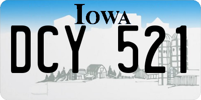 IA license plate DCY521