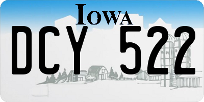 IA license plate DCY522
