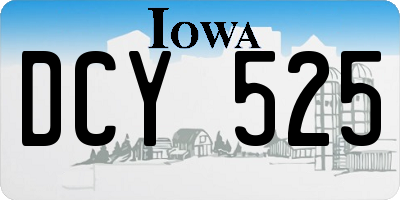 IA license plate DCY525