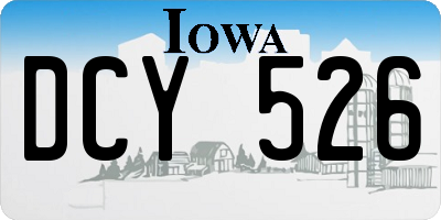 IA license plate DCY526