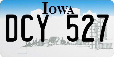 IA license plate DCY527