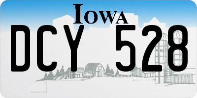 IA license plate DCY528