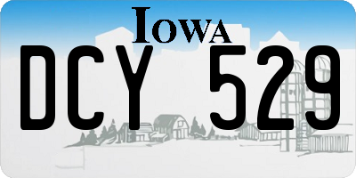 IA license plate DCY529