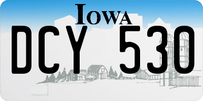IA license plate DCY530