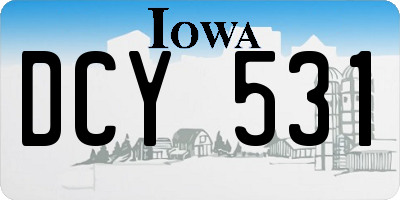 IA license plate DCY531