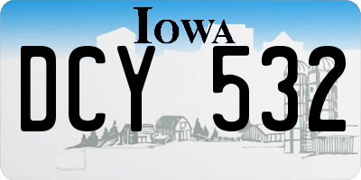 IA license plate DCY532