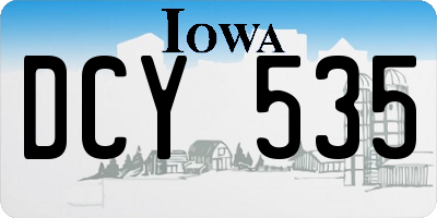 IA license plate DCY535