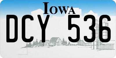 IA license plate DCY536