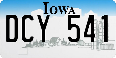 IA license plate DCY541
