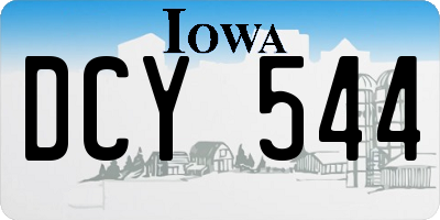 IA license plate DCY544