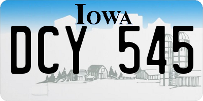 IA license plate DCY545