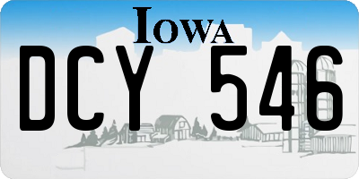 IA license plate DCY546