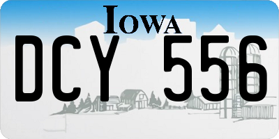 IA license plate DCY556
