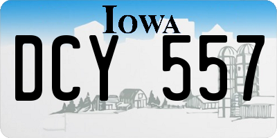 IA license plate DCY557