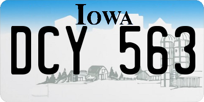 IA license plate DCY563