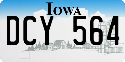 IA license plate DCY564