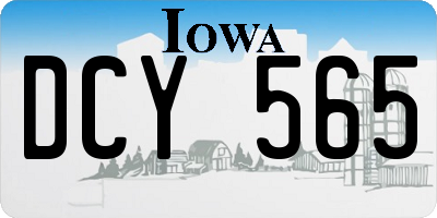 IA license plate DCY565