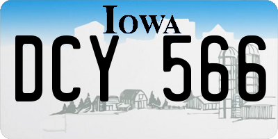 IA license plate DCY566