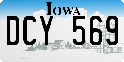 IA license plate DCY569