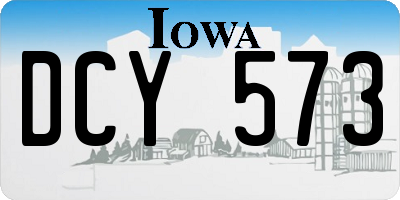 IA license plate DCY573