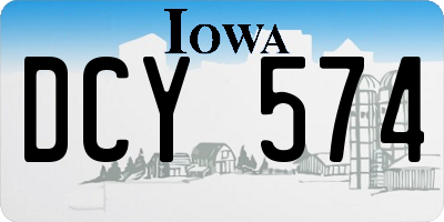 IA license plate DCY574