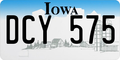 IA license plate DCY575