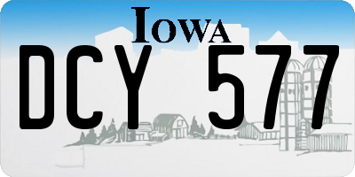 IA license plate DCY577