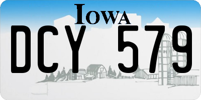 IA license plate DCY579