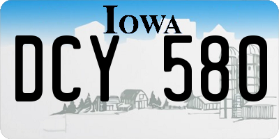 IA license plate DCY580