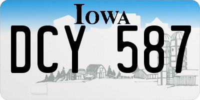 IA license plate DCY587