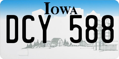 IA license plate DCY588